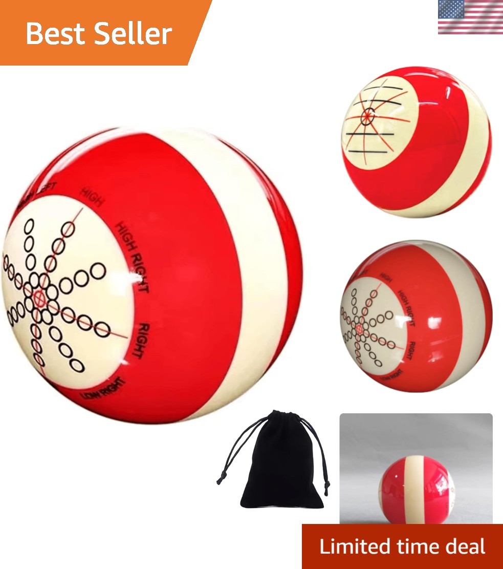 Lightweight Resin Billiards Cue Ball with Standard Lines for Accurate Shots