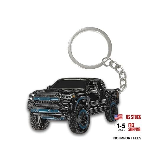 Double sided Tacoma Keychain - Tacoma Accessories mods 2023 2024 Cool Key Black