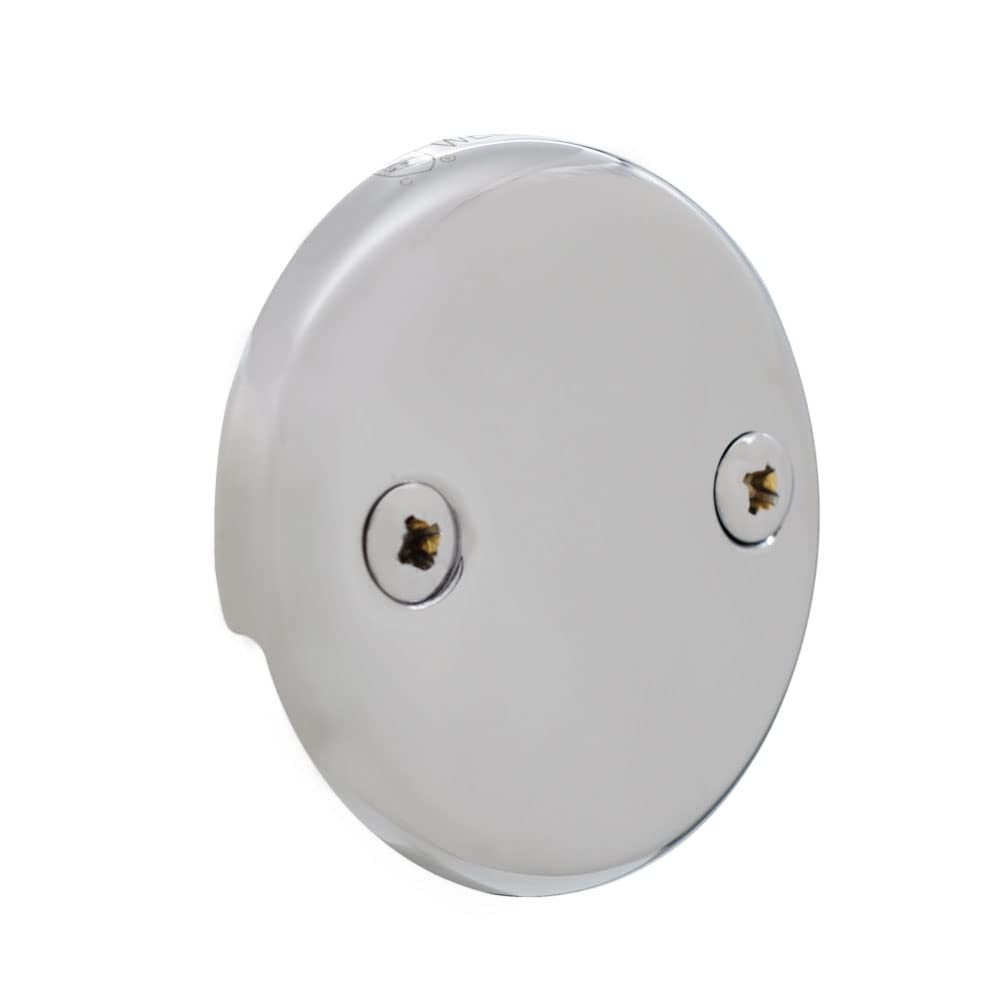 Y593244CP White Tubular Tip-Toe Bath Waste and Overflow Assembly, Polished Ch...