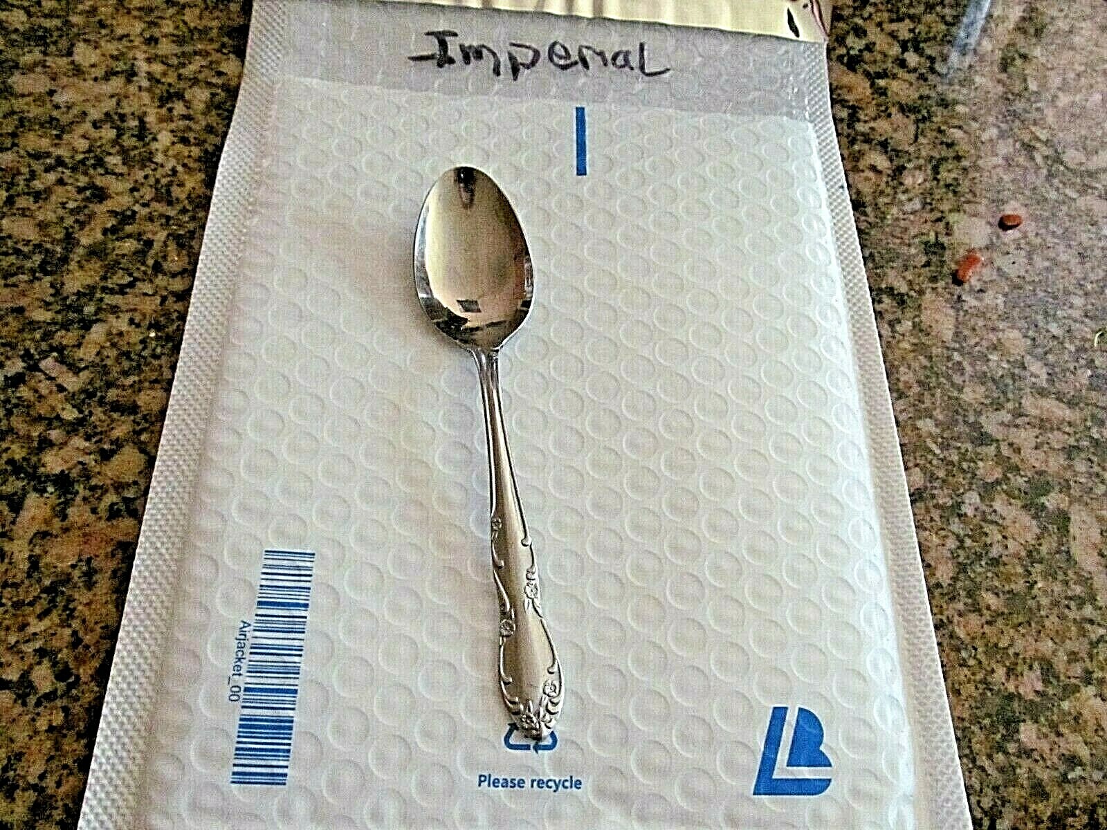 * Imperial Korea Stainless teaspoon FLORAL PATTERN