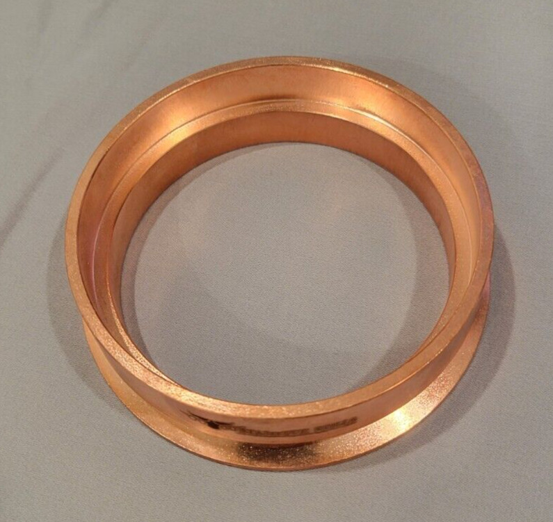 3" Solid Copper Tri Clamp Slip-Fit Weld Ferrule ➔ Dairy Distilling Reflux Column