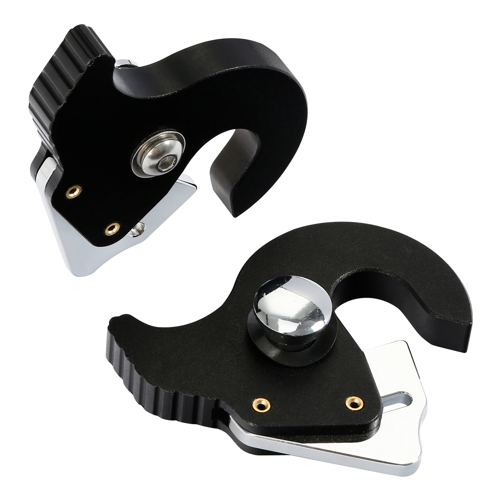 Black Sissy Bar Luggage Rack Detachable Docking Latch Clips Lock Fit For Harley