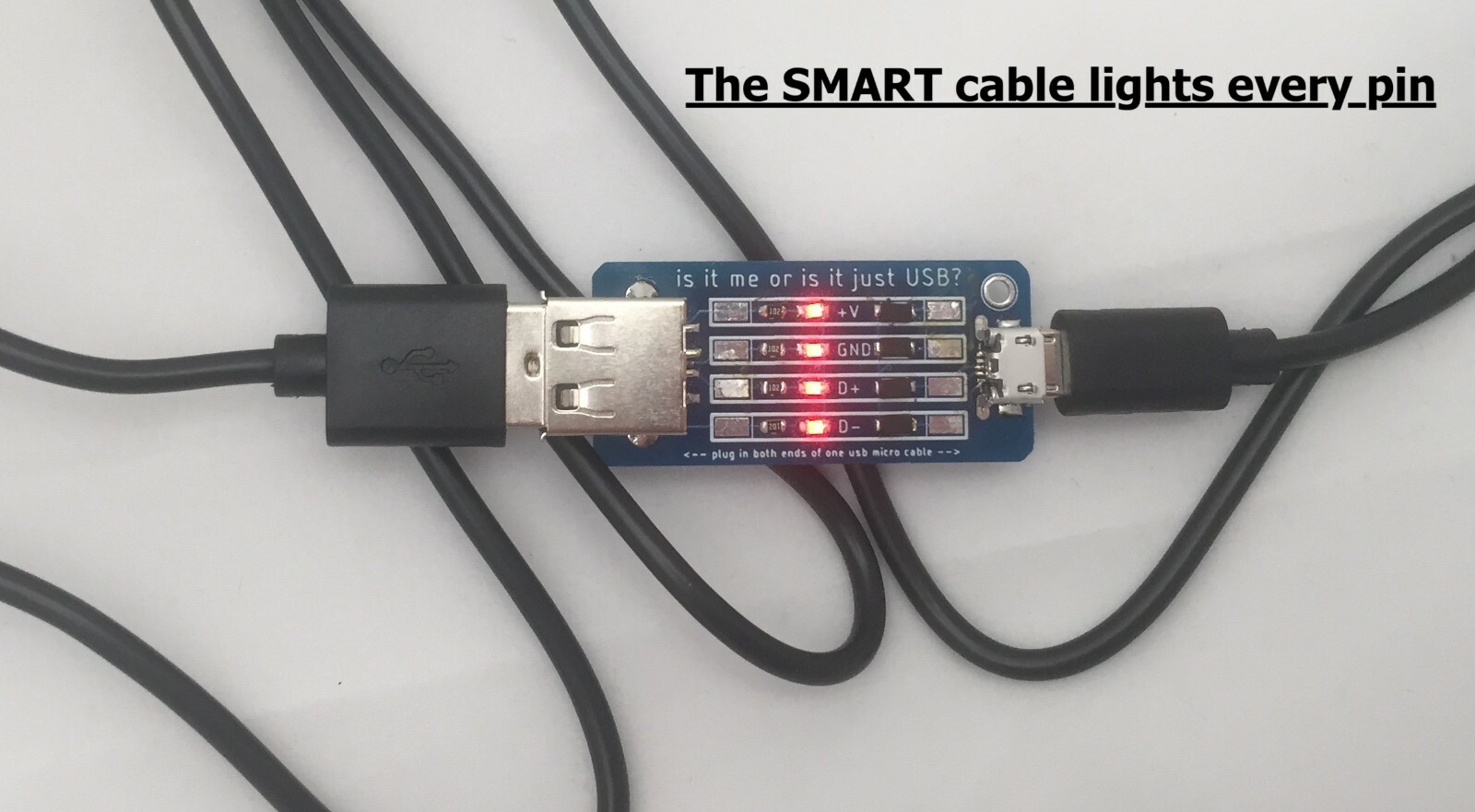 Is it me or is it USB? USB micro cable continuity tester, detect fake USB cables