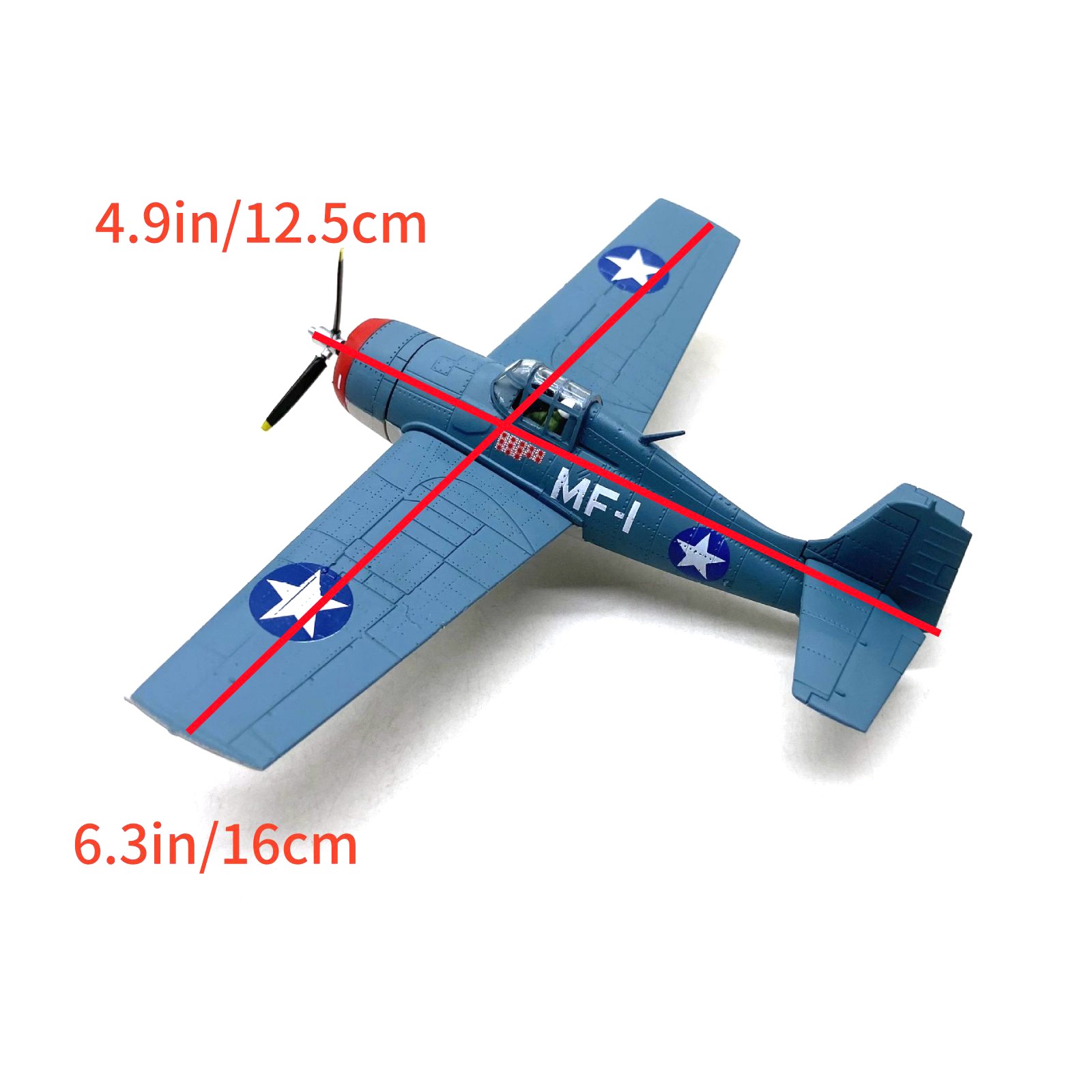 1* 1/72 4.9in WWII For Grumman F4F Wildcat Fighter Model Alloy Model
