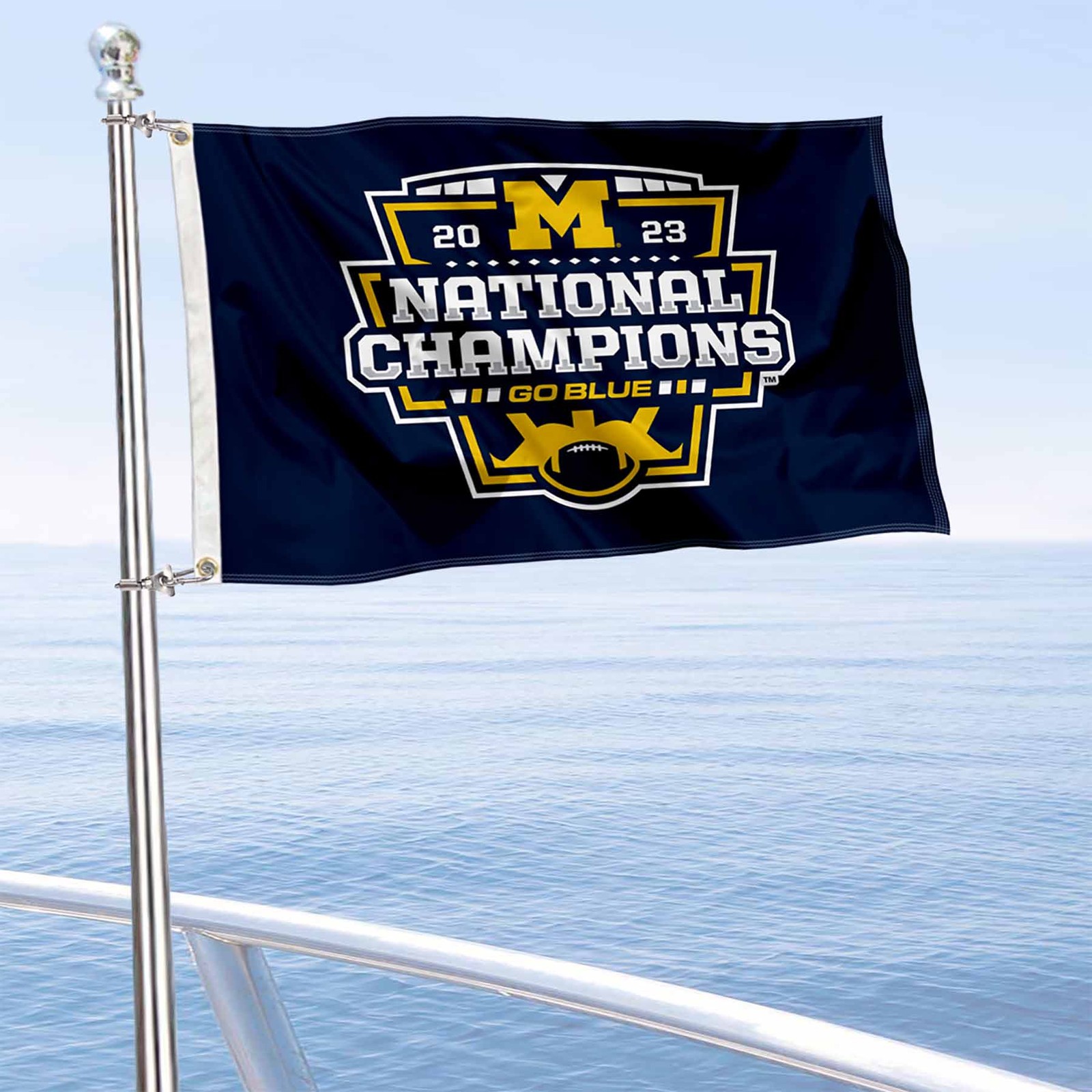 Michigan Team University Wolverines Football 2023 CFP National Champions Boat