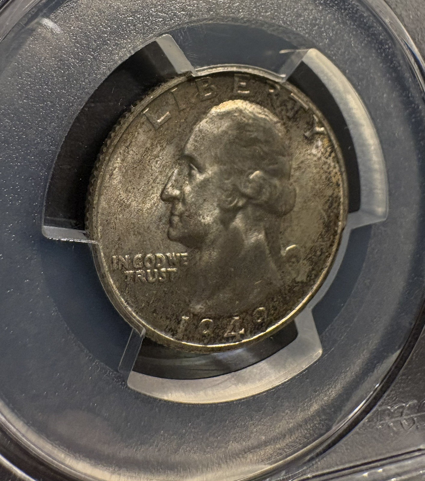 1949 Washington quarter MS66 PCGS, Nicely Toned