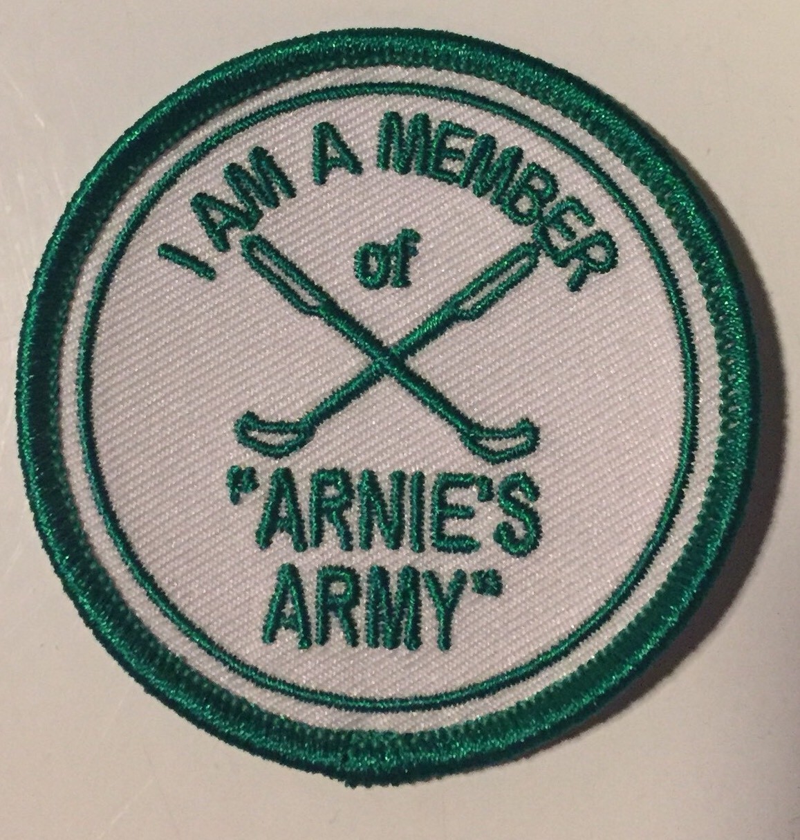 Arnold Palmer, Arnie's Army Patch, 2.5" Circle Golf Patch, PGA Tour Patch.