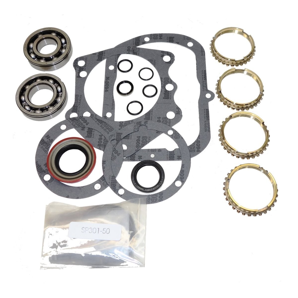 Saginaw 3 & 4 Speed Transmission Rebuild Kit GM 1966-85  Bearings &  Synchros