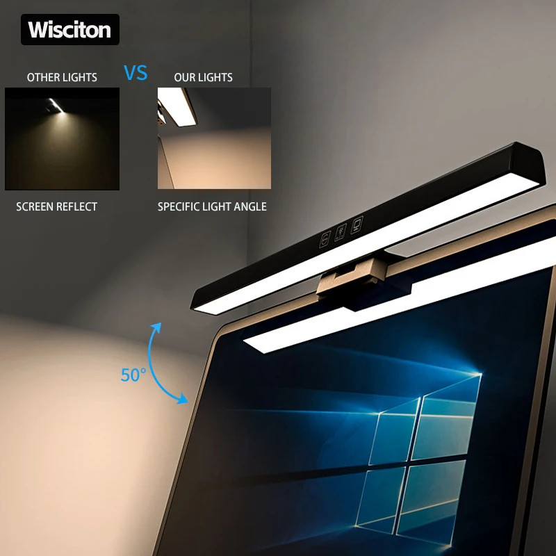 Led Computer Monitor Light Bar Desk Lighting Screen USB RGB Lamp For Study Readi