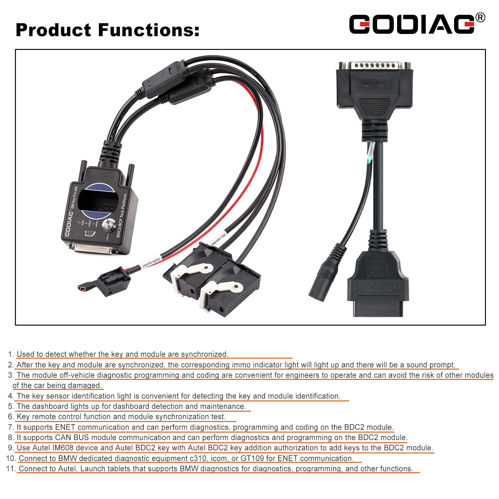 GODIAG For BMW BDC2/BCP Test Platform for BDC2 Diagnostics,K/ey Synchronization