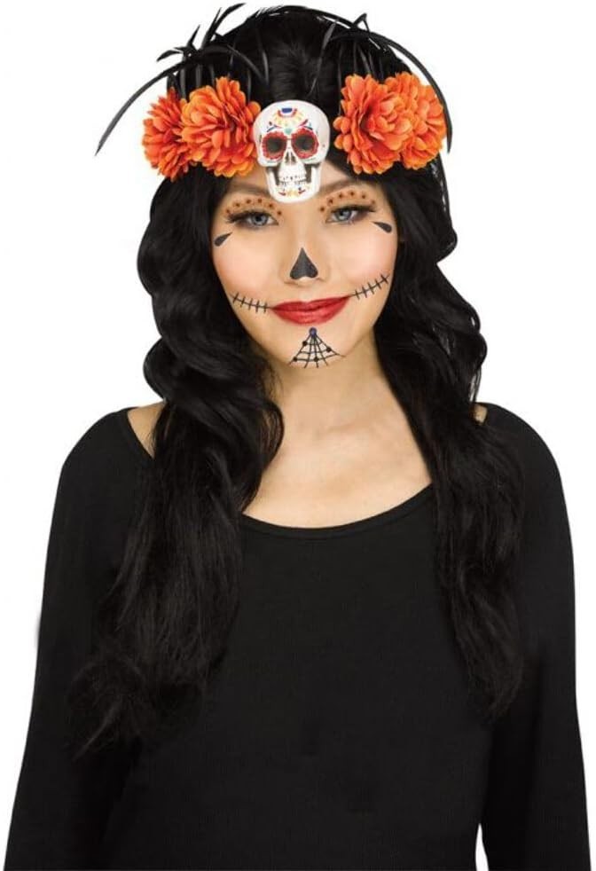 Day Of The Dead Adult Headpiece New