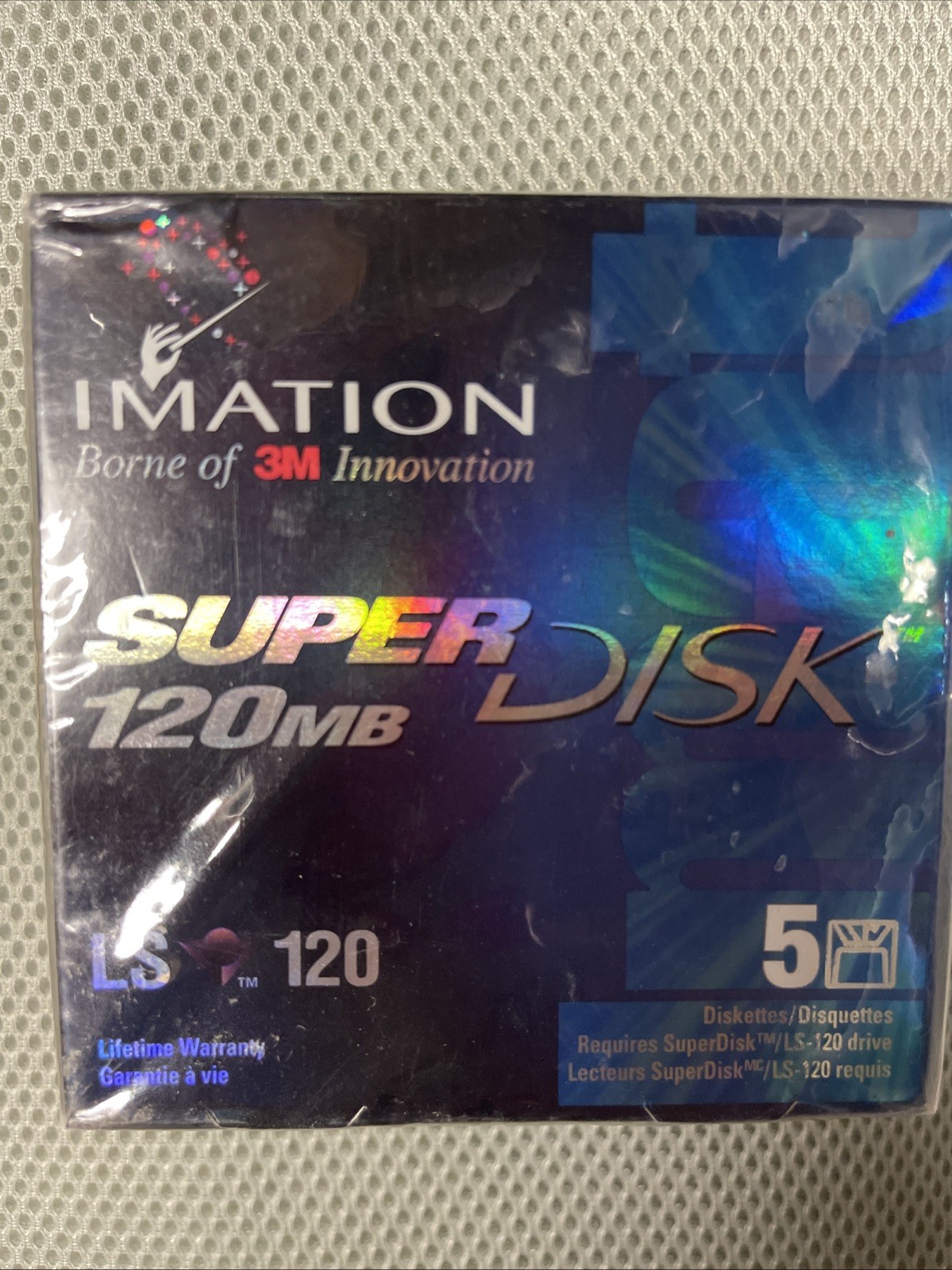 3M Imation 3.5" SuperDisk LS-120 Large Capacity 120MB Disks Jewel Cases 4-Pack