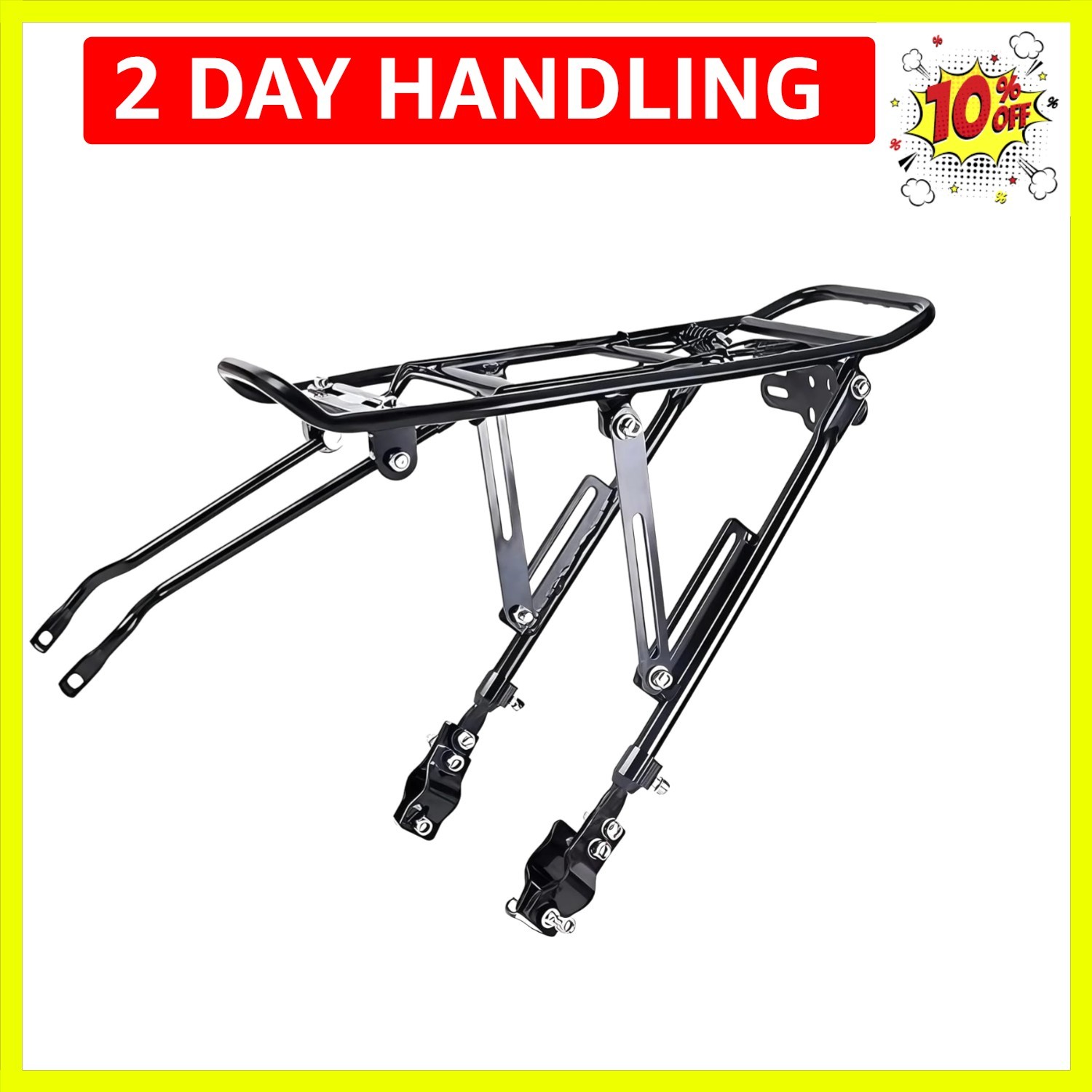 2025 Upgraded Bike Bicycle Cargo Rack Rear Bike Rack, Bike Carrier Rack with ...