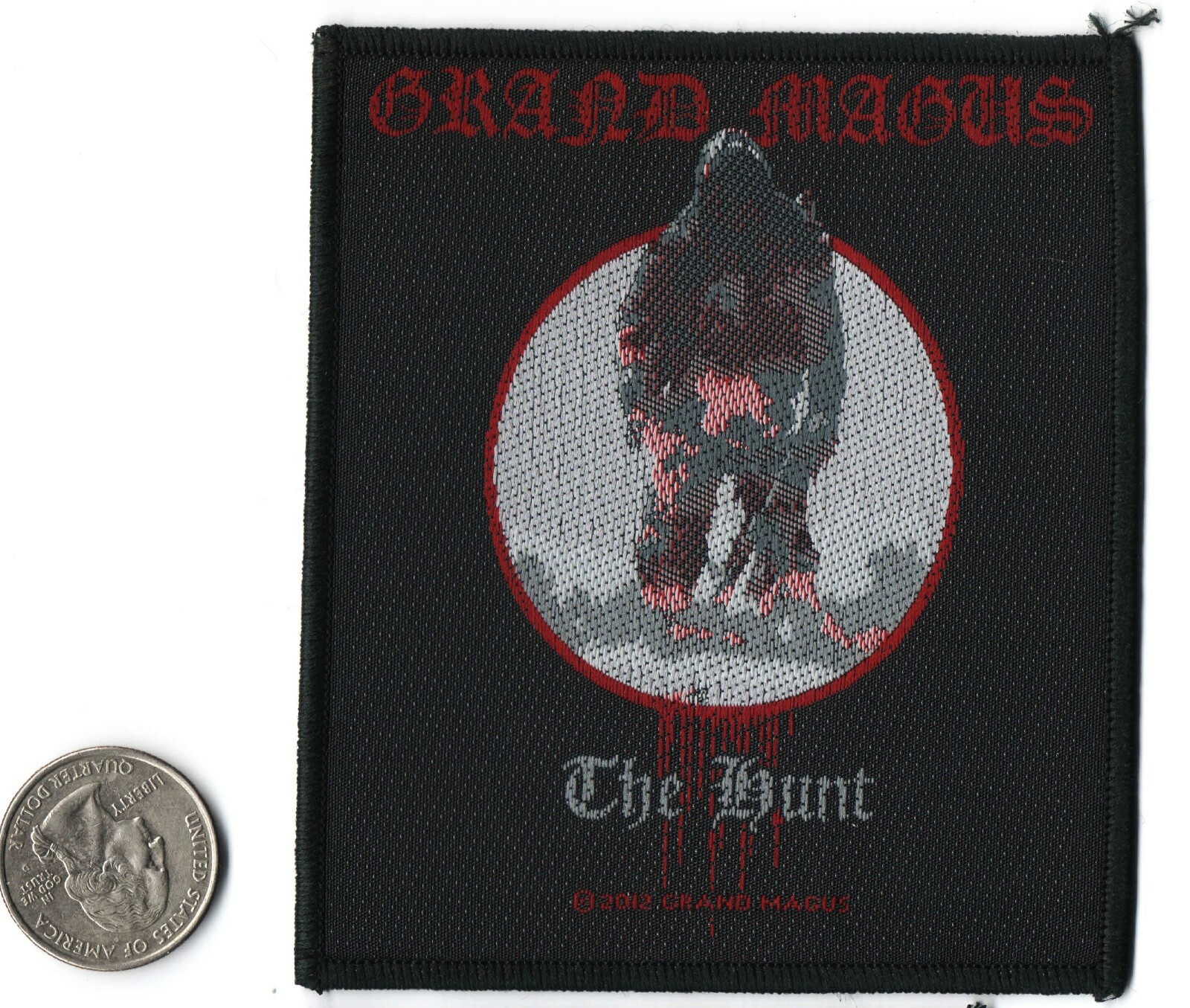 Grand Magus " The Hunt"  Metal Sew On Woven / Printed Patch 3 1/2" x 4"