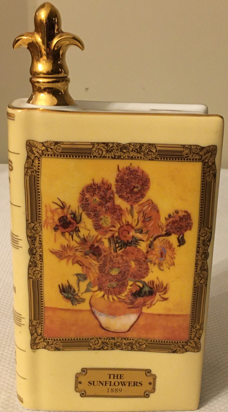 Limoges Castel Grand Masters Collection THE SUNFLOWERS 1889 Decanter-Book Shaped