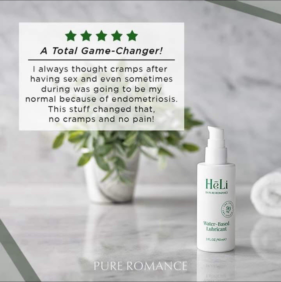 Pure Romance Heli Water-Based Lubricant - New Sealed -