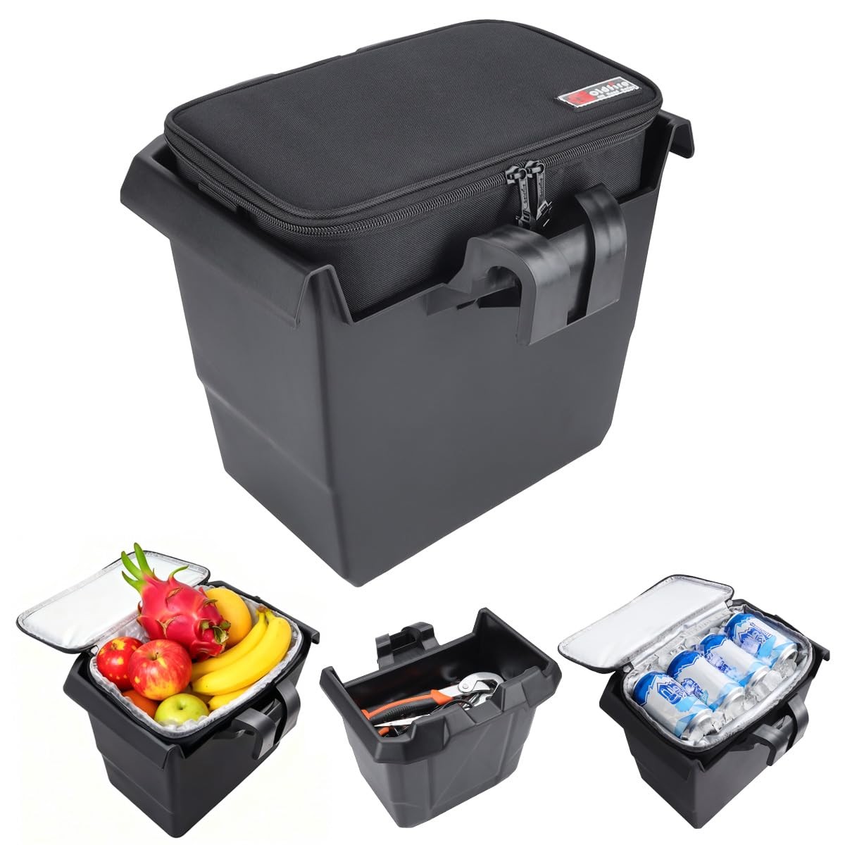 Under Seat Storage Bins + Portable Ice Chest Cooler for Can-Am ATV Removable