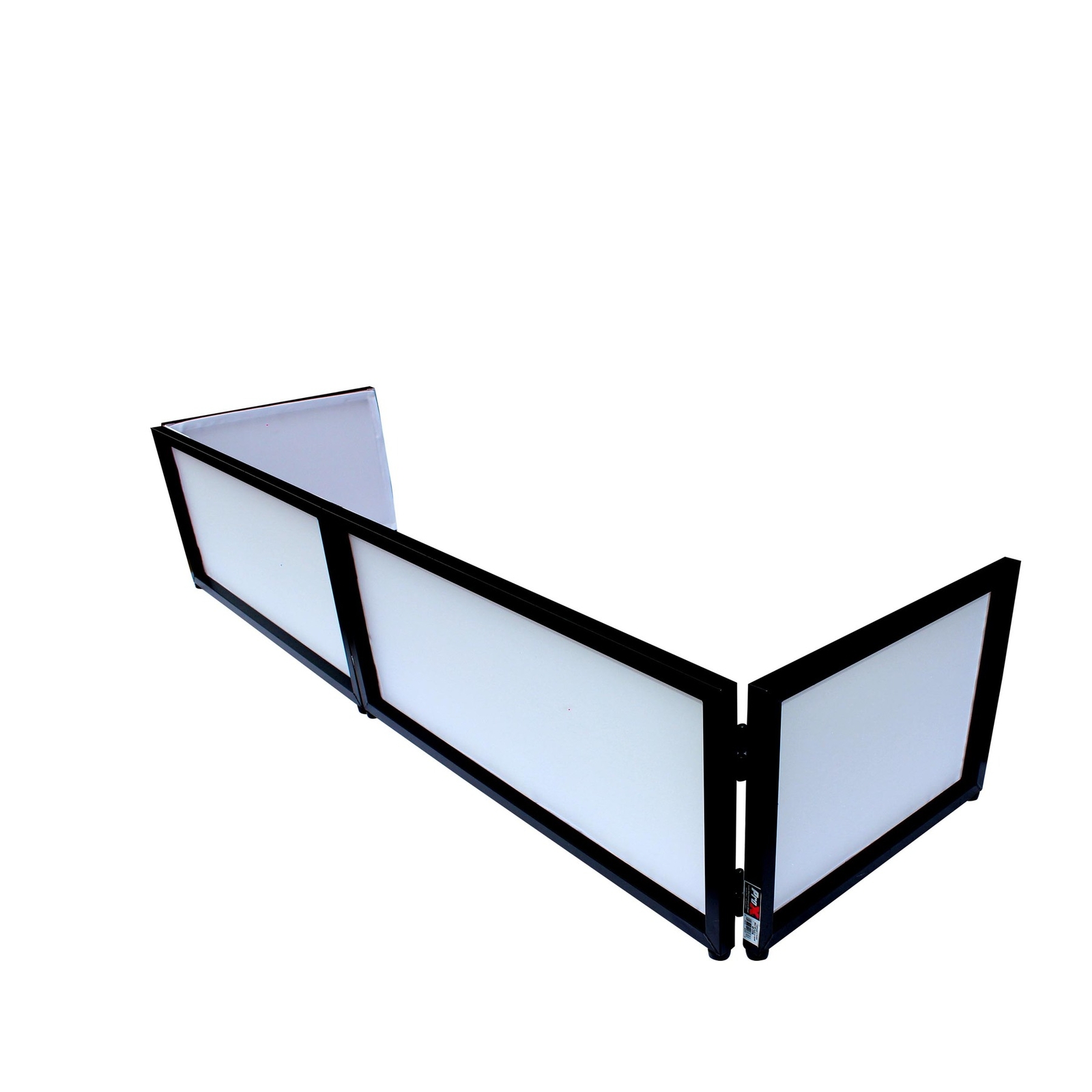ProX XF-TTFB Black 6 Feet Tabletop Frame DJ Facade with Black and White Scrims