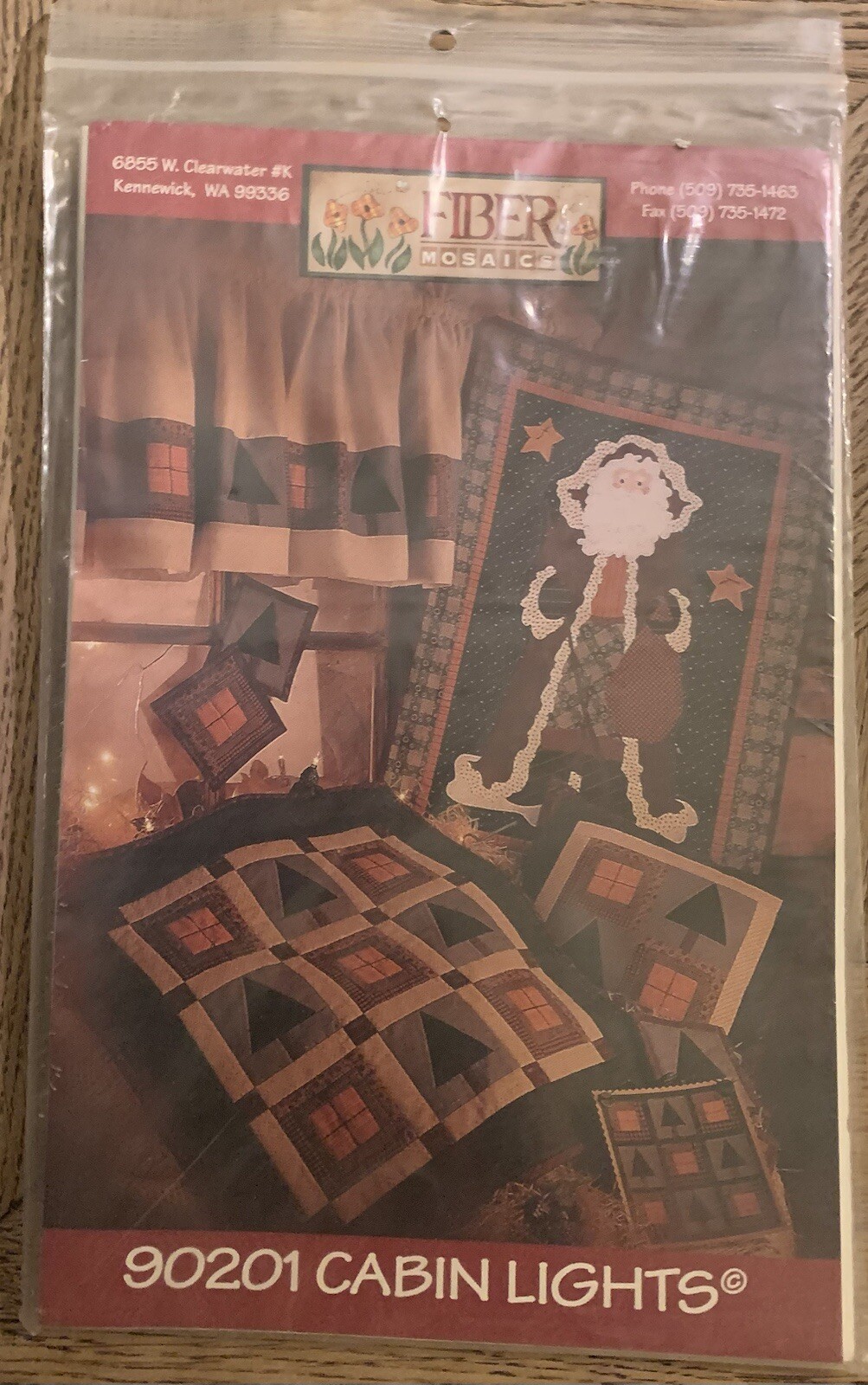 Cabin Lights 1996 Fiber Mosaics Quilting Sewing Craft Pattern 90201