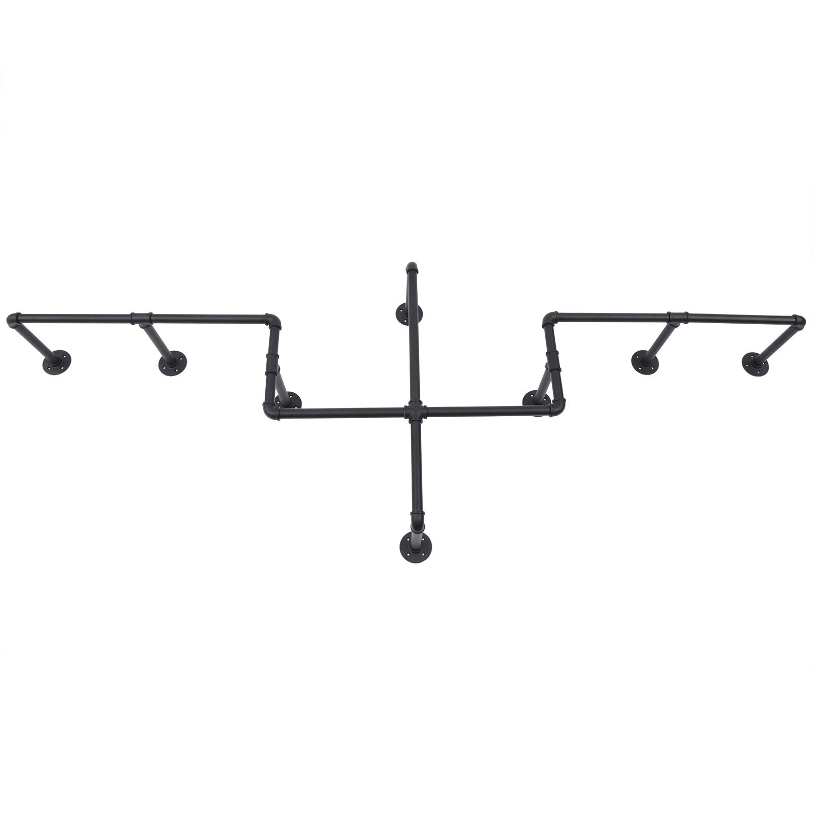 Wall Mounted Clothes Rack Industrial Pipe Clothing Garment Display Rack Retail