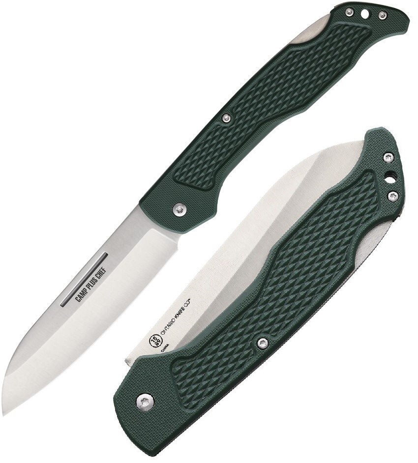 Ontario Camp Plus Chef's Folding Knife 4.25" Stainless Steel Blade GFN Handle