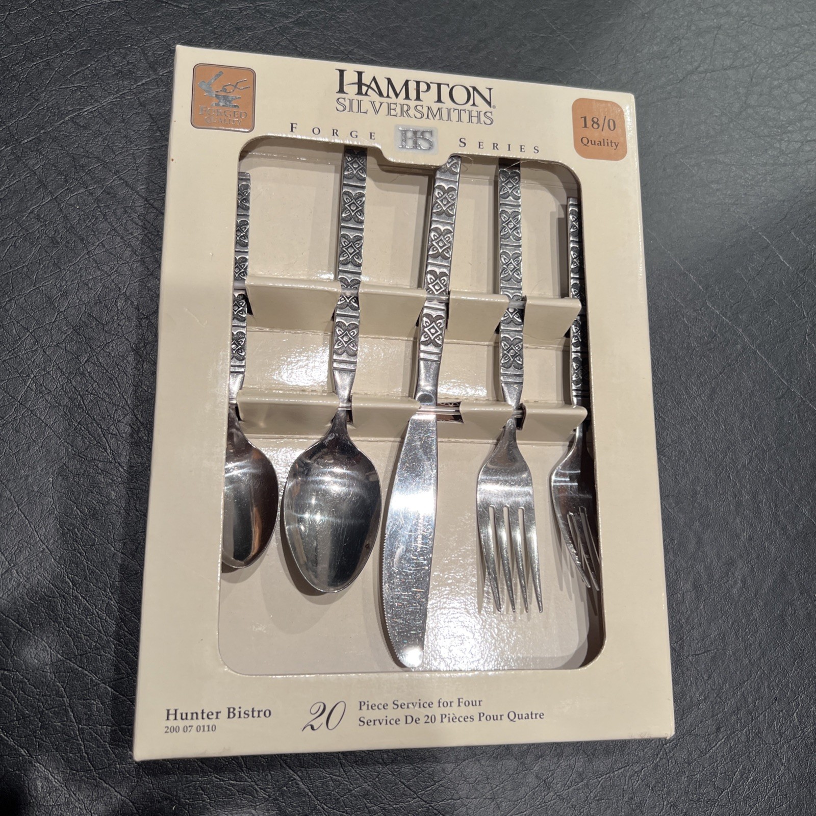 HAMPTON SILVERSMITHS Stainless Flatware 20 Piece Service for 4