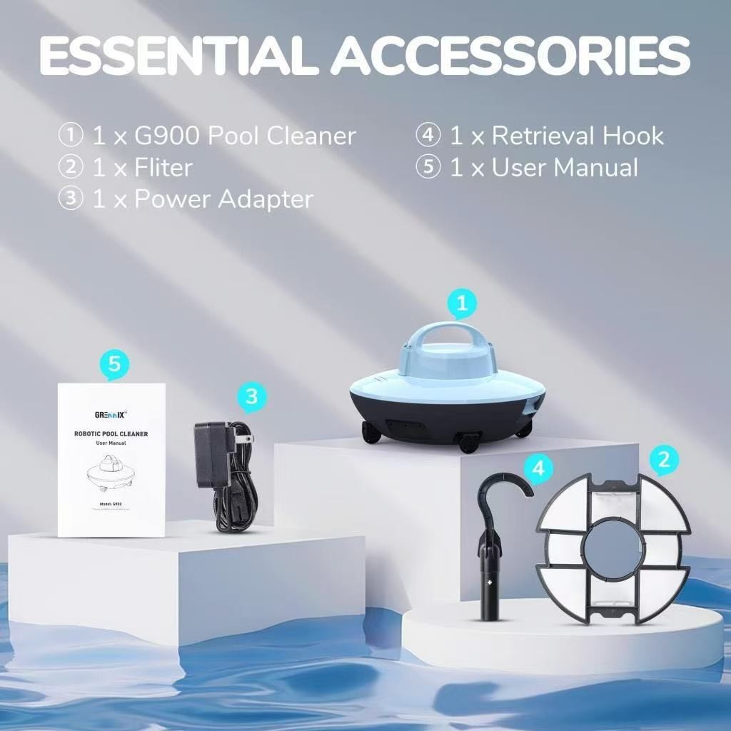 Seauto Cordless Pool Cleaner Robot –Automatic Pool Vacuum For Inground Pools