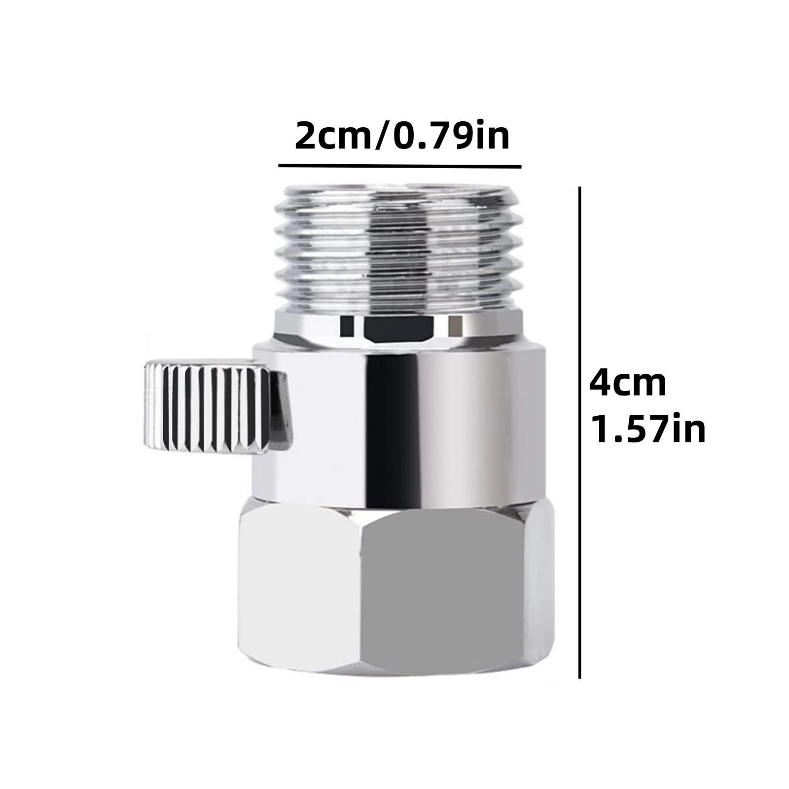 Silver Quick Control Adapter 1pcs Shower Shut-Off Valve Brass Water Saving