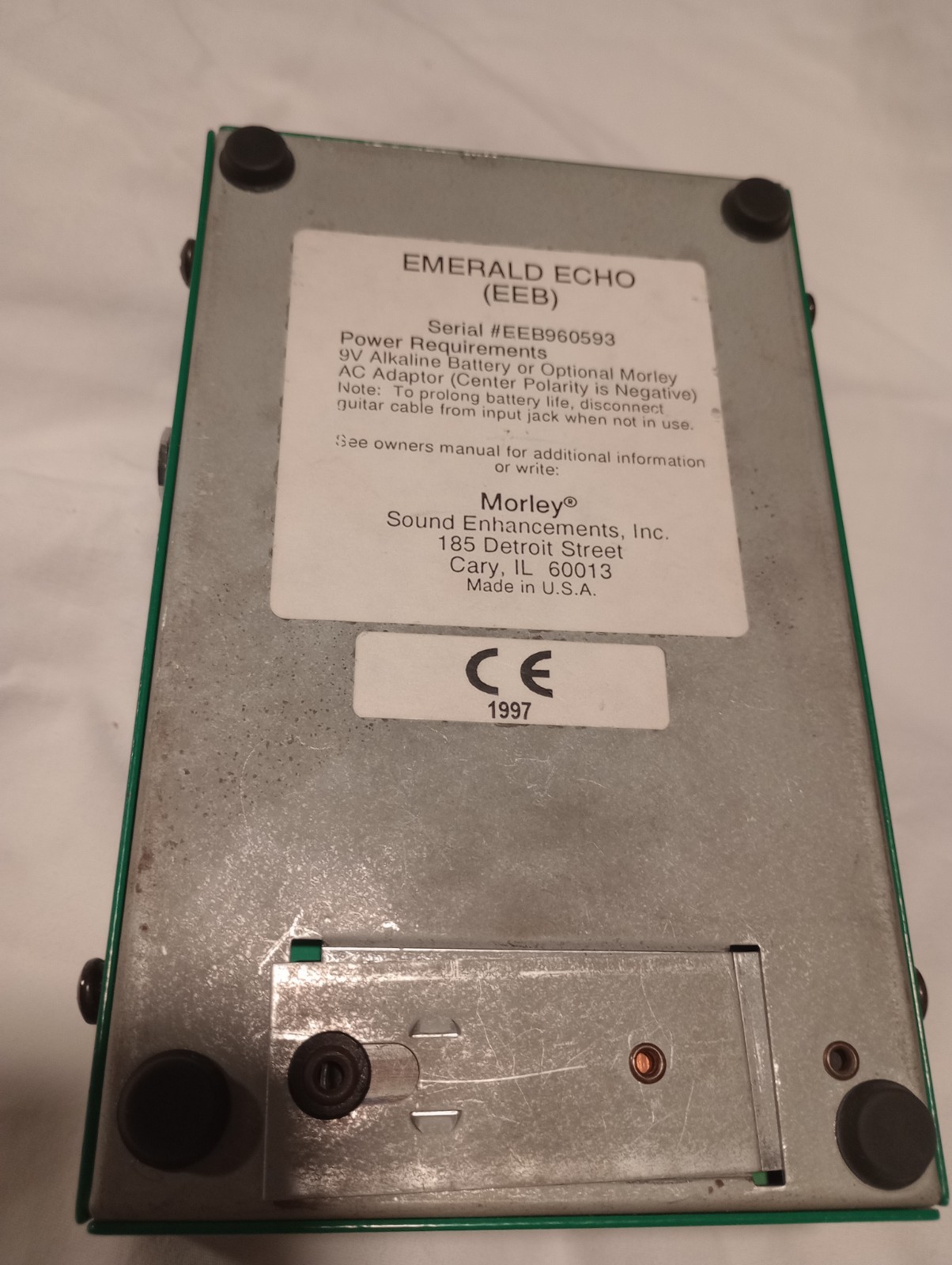 Morley Emerald Echo 1997 Vintage Analog Reverb Delay Effect Pedal