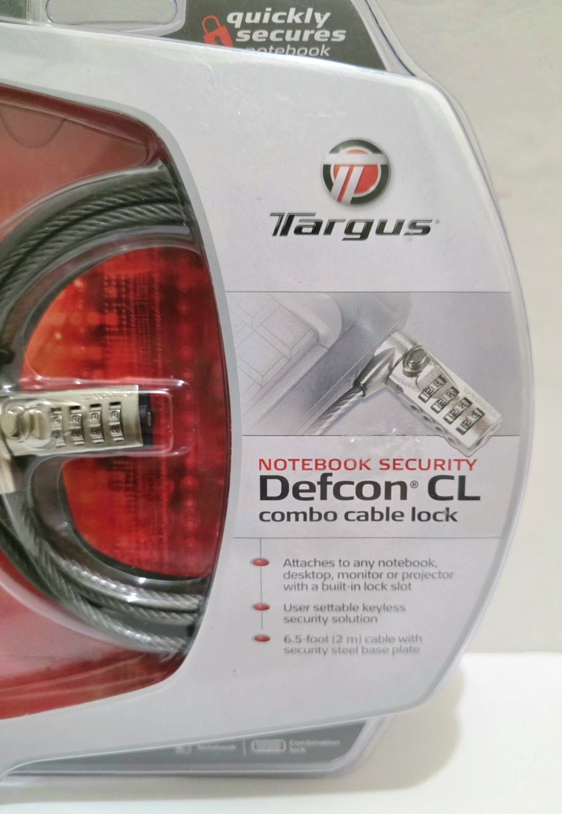 Targus, Defcon CL, Combo Cable Lock, Notebook Security NEW