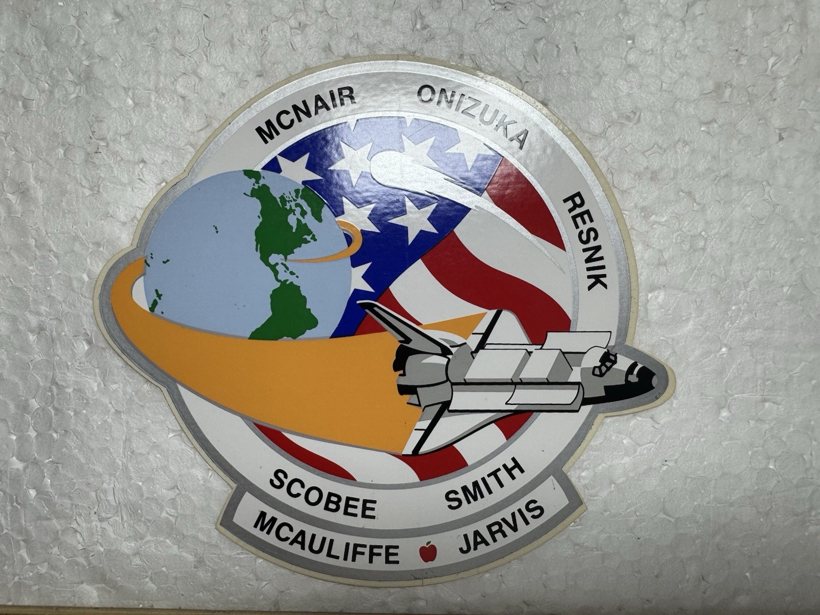Vintage NASA Space Shuttle Challenger Crew Sticker -   STS-51L