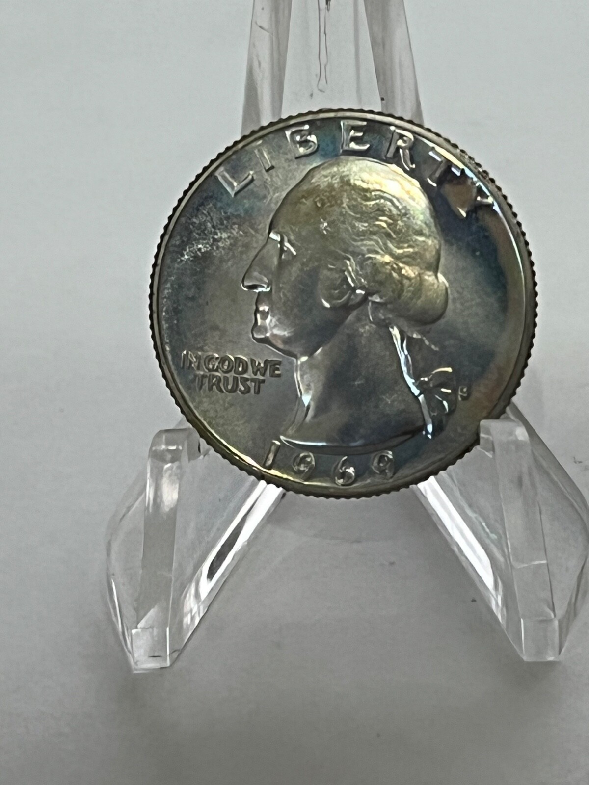 1969 S Proof Washington Quarter- Toned. BU #TAC 26