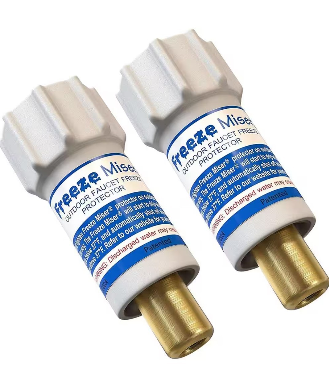 Freeze Miser Outdoor Faucet Cover 2-Pack, Auto Anti-Freeze Valve Protection