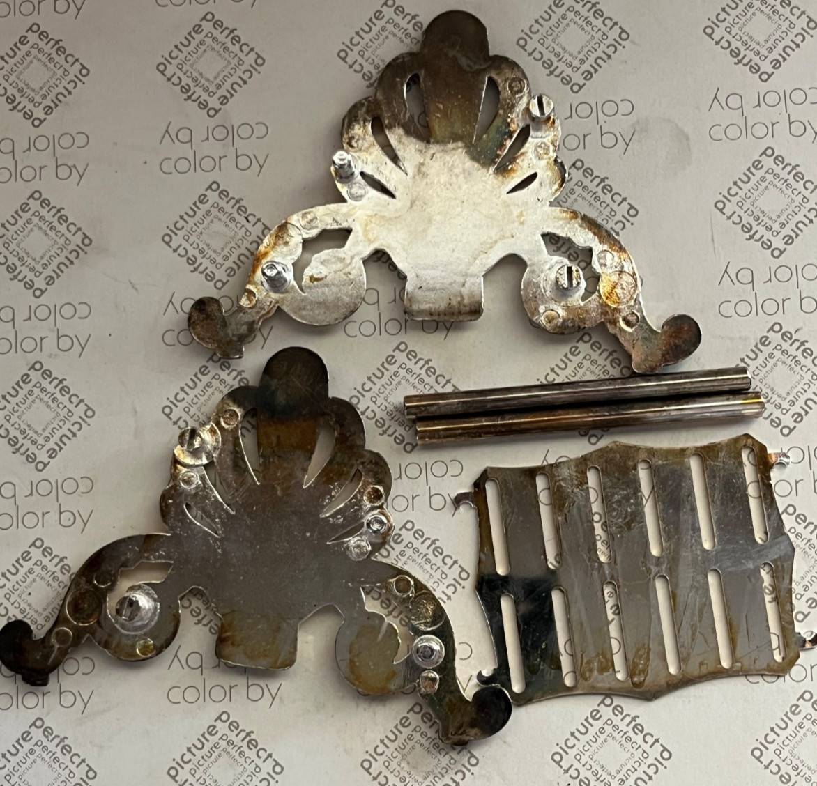 Vintage 3 Piece Silver Plated Buffet Caddies Flatware Holders