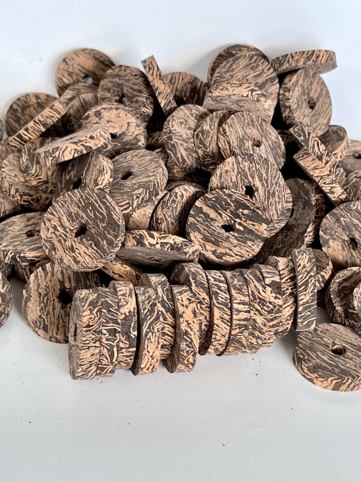 Cork Rings 12 Cactus Burl #3 , 1 1/4" x 1/4” x 1/4" Hole