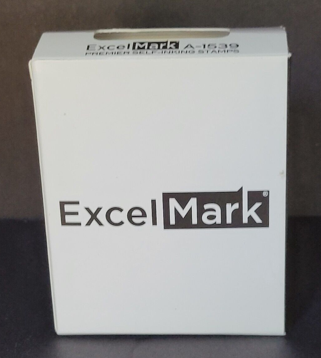ExcelMark A1539 Self Inking Rubber Stamp w/ Red Ink New DO NOT BEND