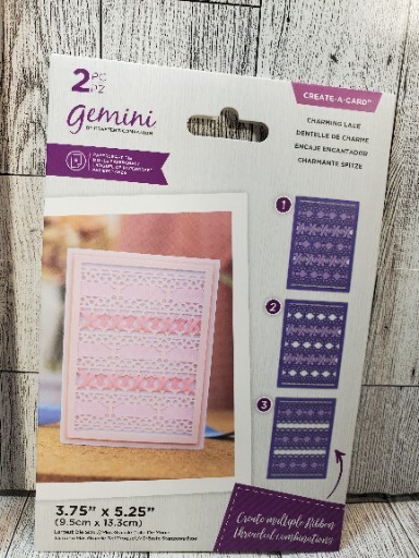 CC3 Crafter's Companion Charming Lace Ribbon Threading Create A Card die New