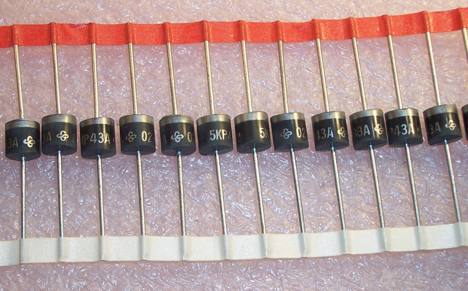 QTY (10) 5KP43A GENERAL SEMI AXIAL P-600 CASE 43V 5KW UNIDIRECTIONAL TVS DIODES