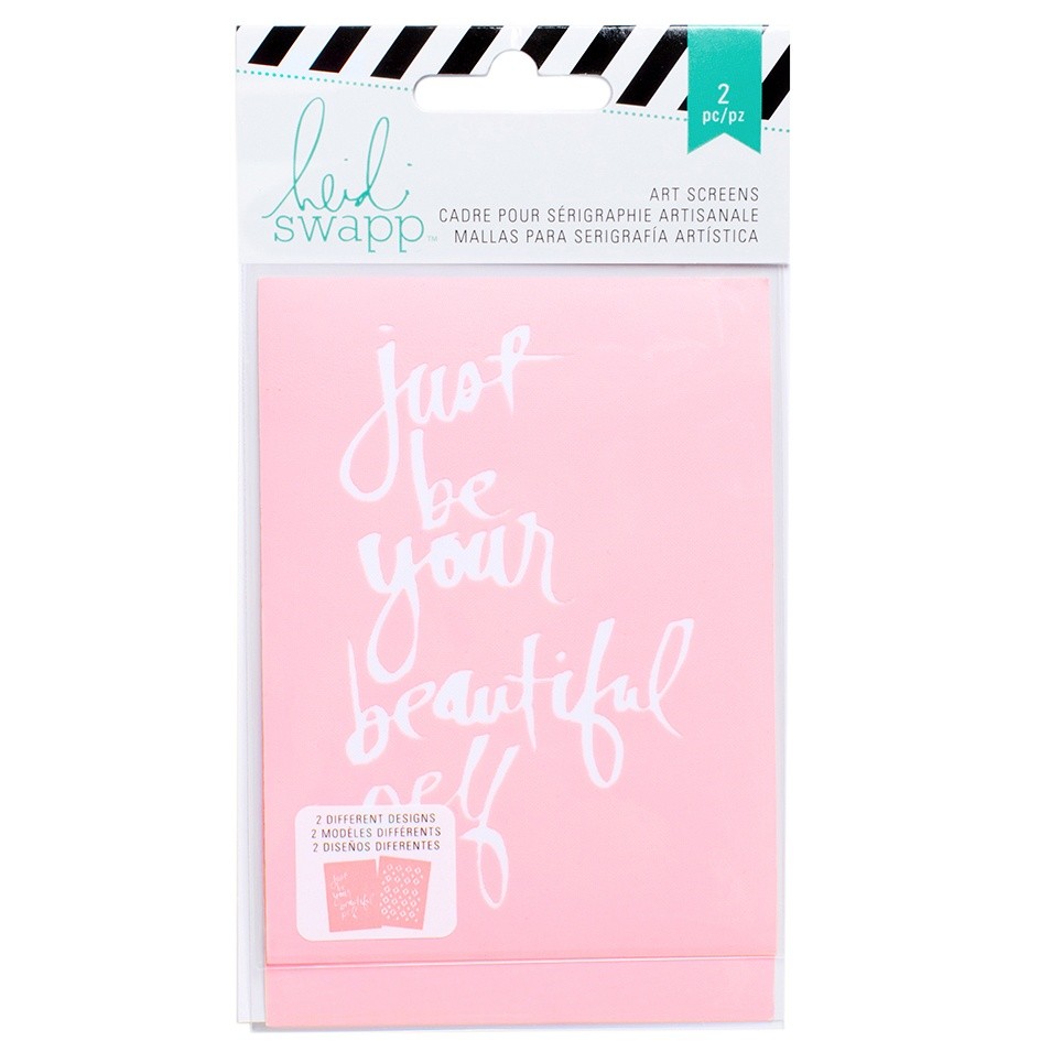 American Crafts Heidi Swapp Art Screens/Stencils 3"X4" 2/Pkg-Beautiful (2Pk)