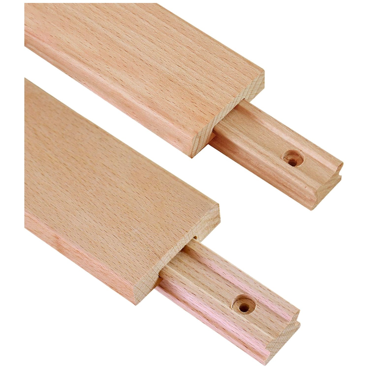 18" Wood Drawer Slide Set - Smooth Center Guide Track