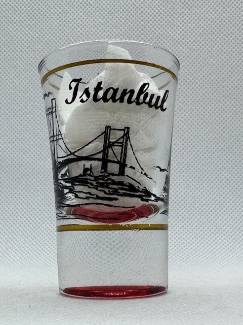 Istanbul Tall Flared Shot Glass check paint