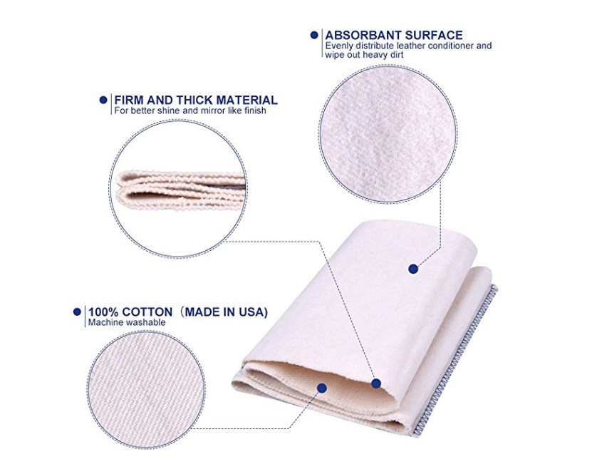 Professional Shoe Shine Buffing Cloth for Leather Polish - Cotton