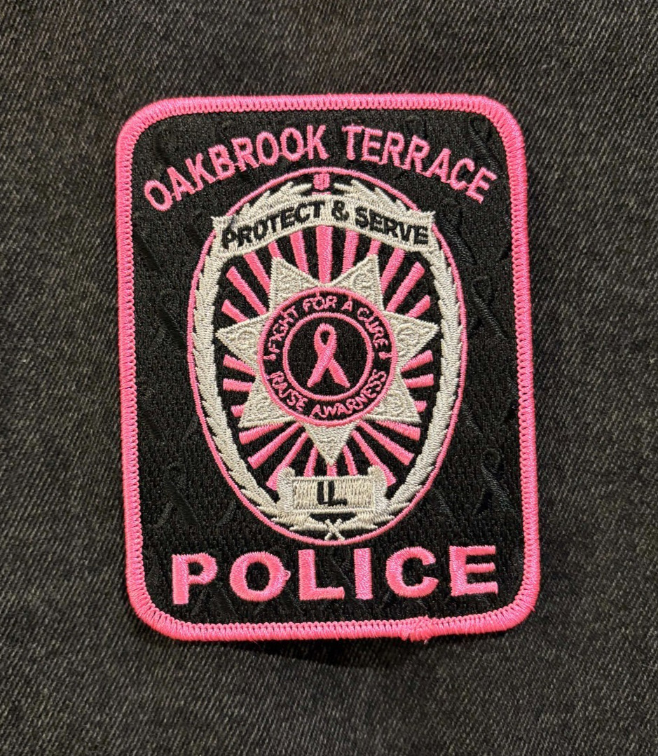Oakbrook Terrace IL Police Patch Breast Cancer Awareness Patch