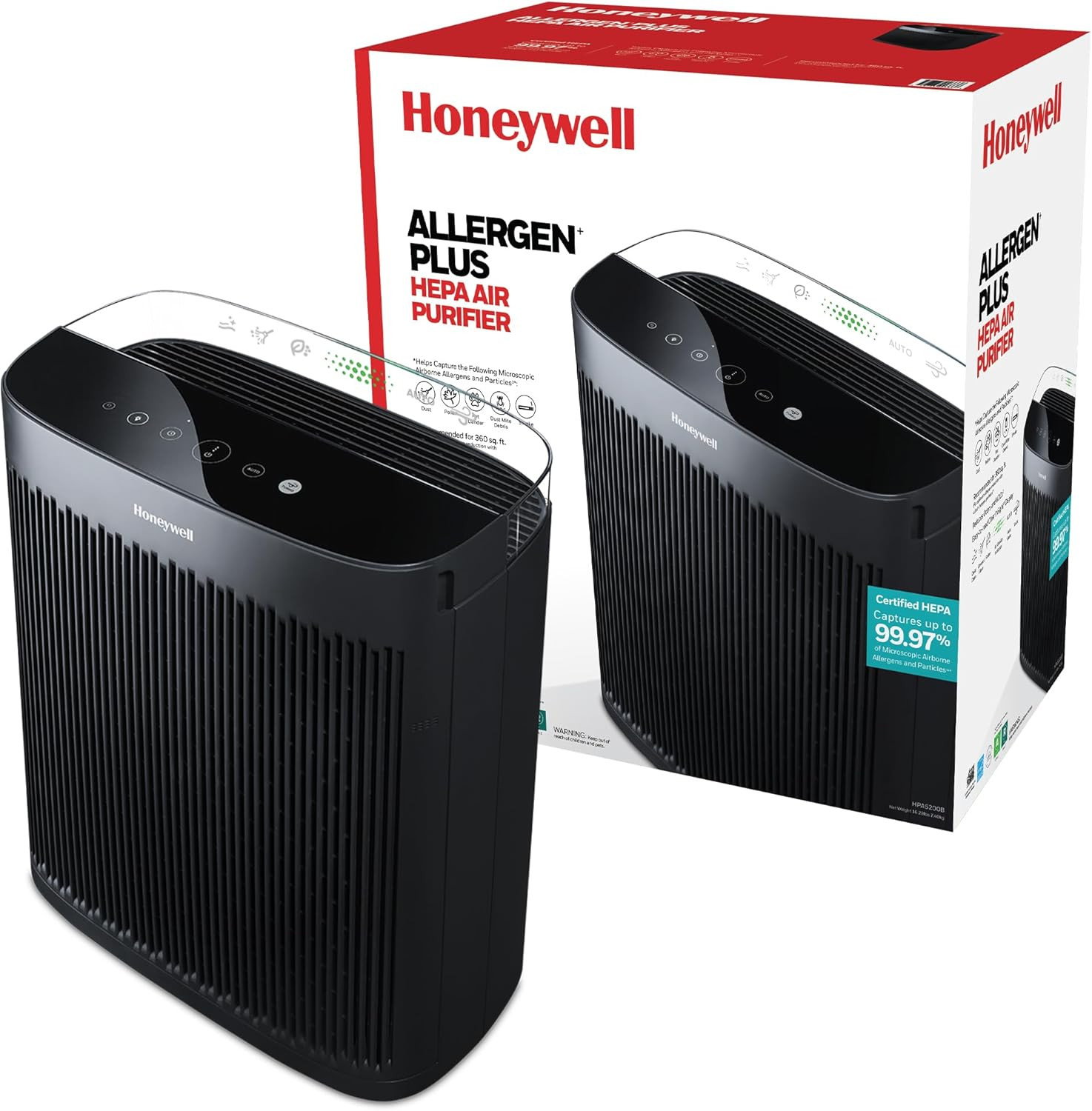 HEPA Air Purifier for Home, Large Rooms up to 1700 Ft² in 1 Hr, Air Quality Indi