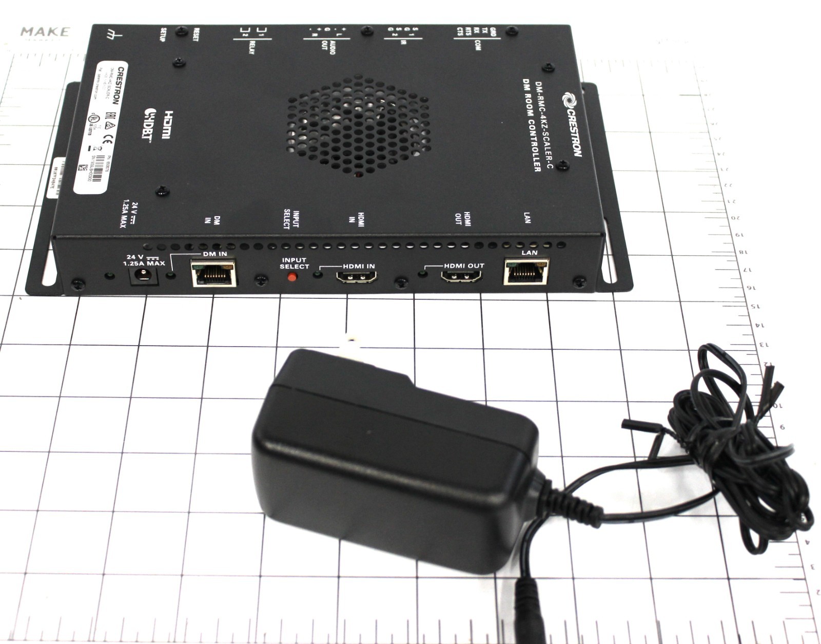 CRESTRON DM-RMC-4KZ-SCALER-C ROOM CONTROLLER W/AC-ADAPTER