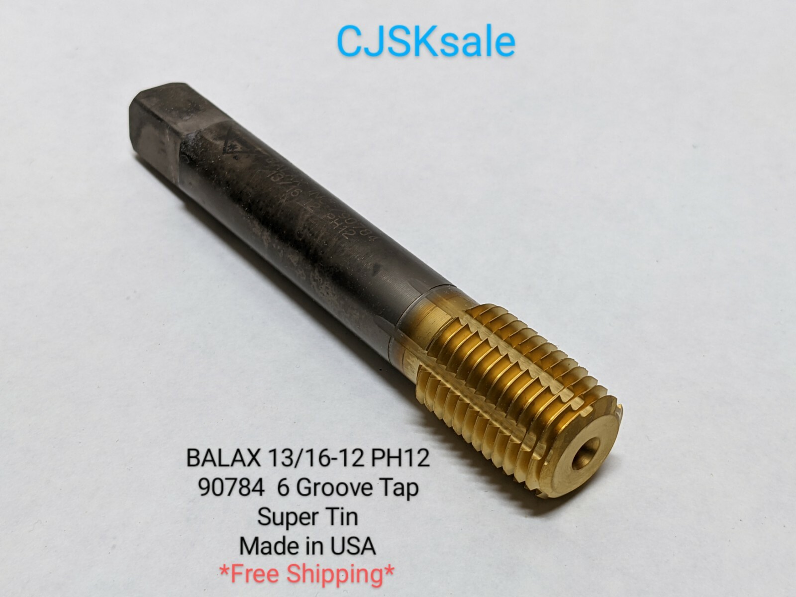 BALAX 13/16-12 PH12 90784 6 Groove Tap Super Tin Made in USA (NEW).