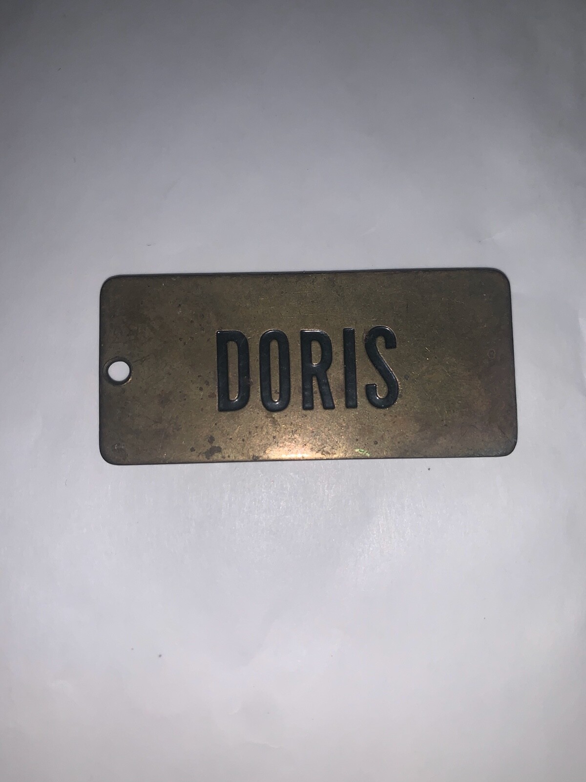 BLUE VERTICAL LAS VEGAS PLAYING CARD "DORIS" PENDANT KEYCHAIN