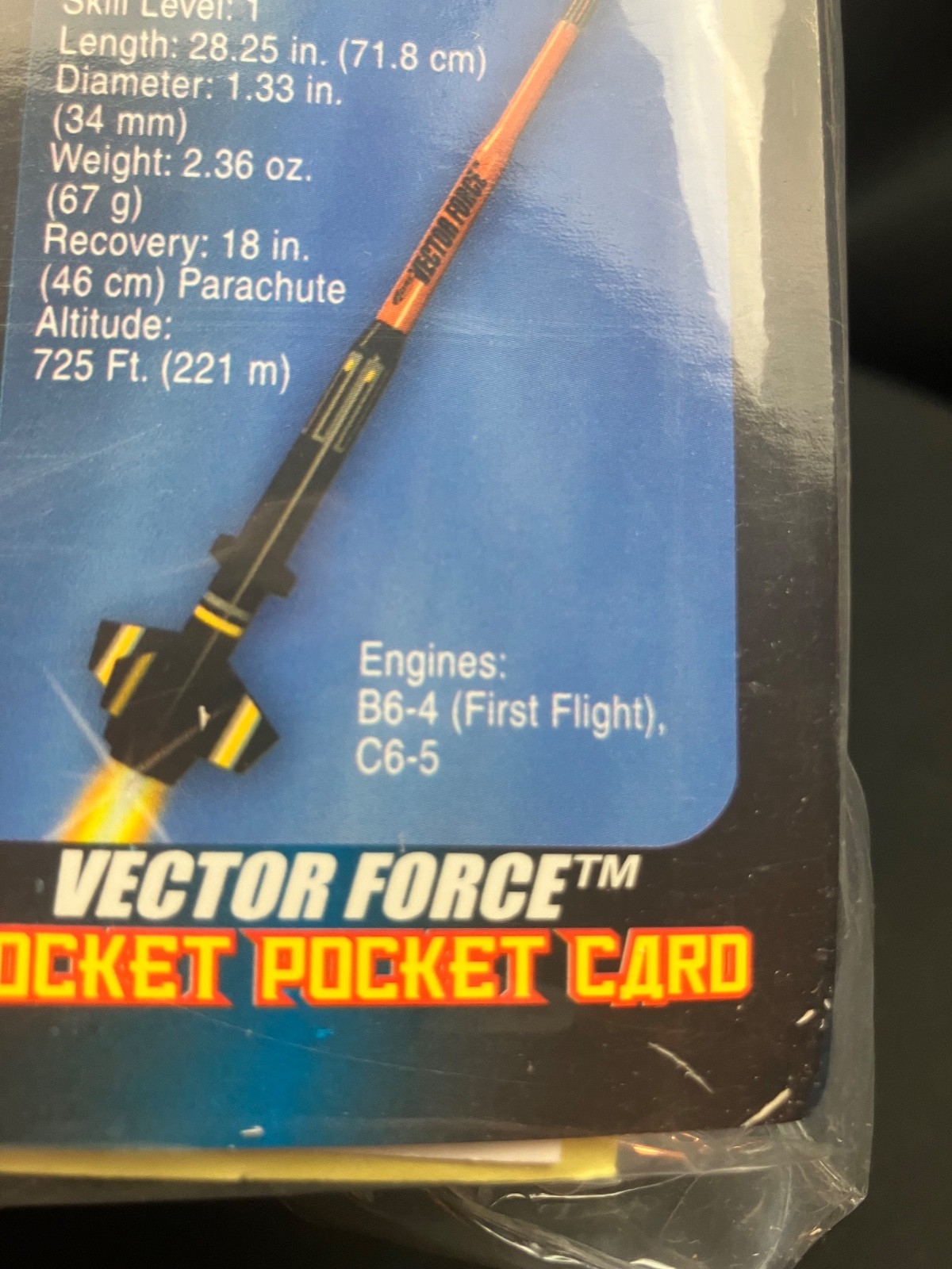 Estes Vector Force Flying Model Rocket Kit #3210 - Sealed