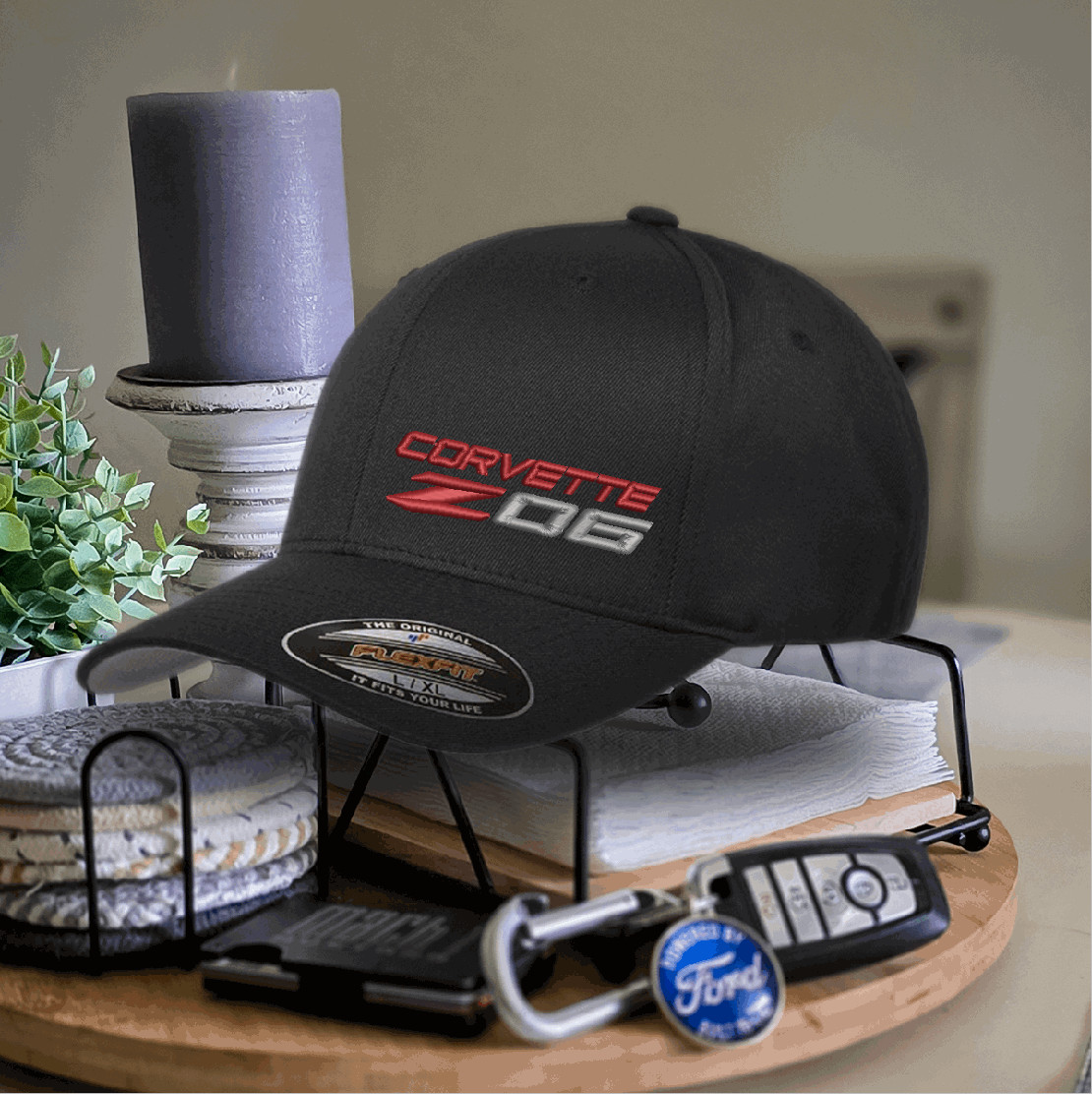 Corvette Z06 - Custom Made-to-Order Embroidered Flexfit or Snapback Hat
