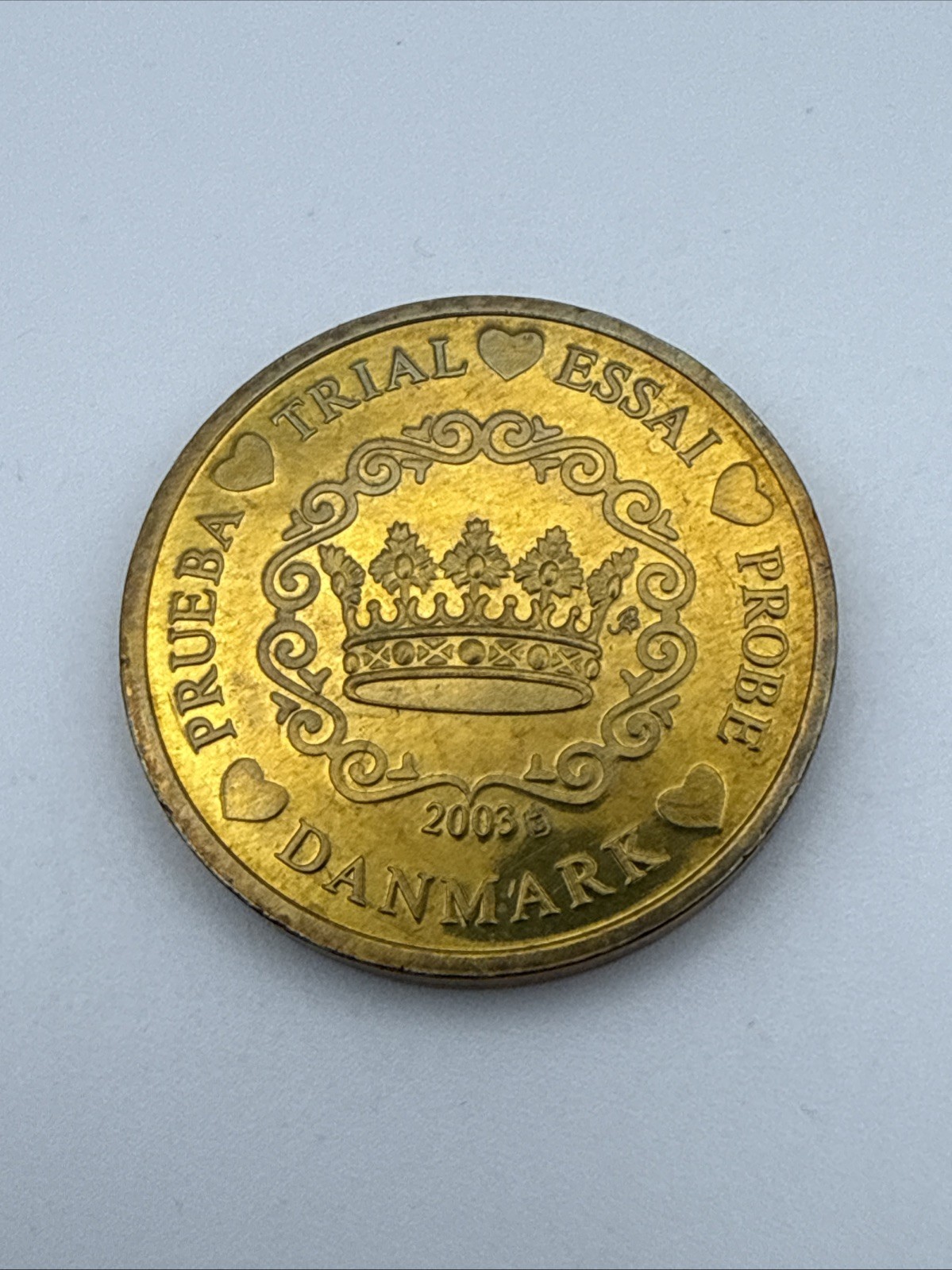 2003 Denmark 50 Cent Euro Trial Essai Probe Fantasy Coin HH7
